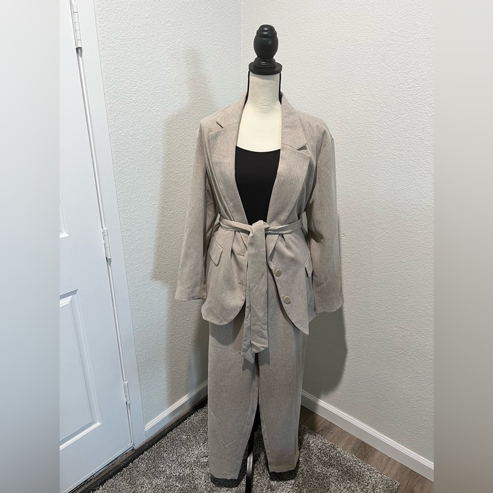 Tan Tapered Prologue Dress Pants